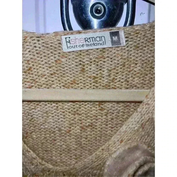 Fisherman out of Ireland brown Comfy V-neck Long Sleeve Preppy Light Academia - Picture 4 of 8